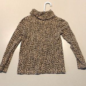 Crewcuts Girls Cheetah Print Turtleneck Sz 4-5
